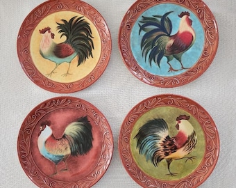 Susan Winget Rooster Dinner Plates