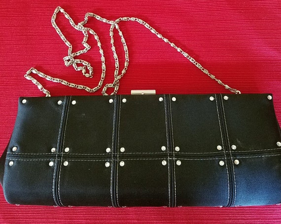 Designer Satin Tiled Evening Handbag