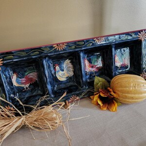 Susan Winget Sunrise Rooster Divided Server
