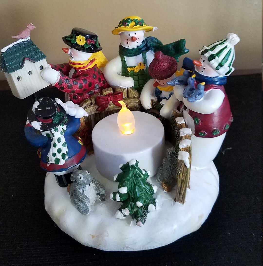 Christmas Snowmen Candle Capper Etsy