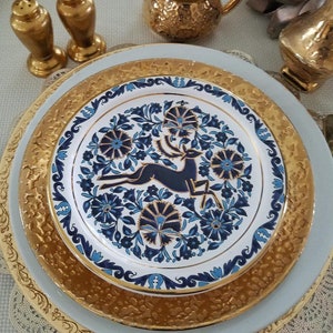 Rare 24 karat gold Greek Plates
