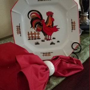Pair of Art Deco Rooster Pates