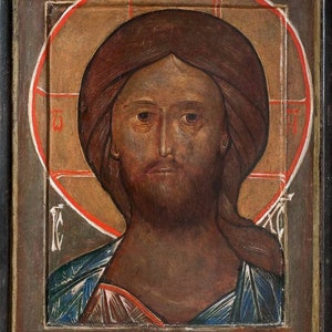 Christ Pantocrator by Fr Gregory Krug. Companion icon to the Mother of God of Kazan, listed separately.