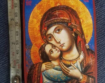 Mounted icon of the Mother of God. Bulgarian.