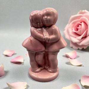Vintage Shawnee  Pottery "Sweethearts" Boy and Girl Ceramic Bud Vase or Planter Valentines Decor
