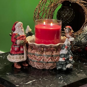Fitz and Floyd Ceramic Christmas Classic Christmas Christmas Lodge Bowl