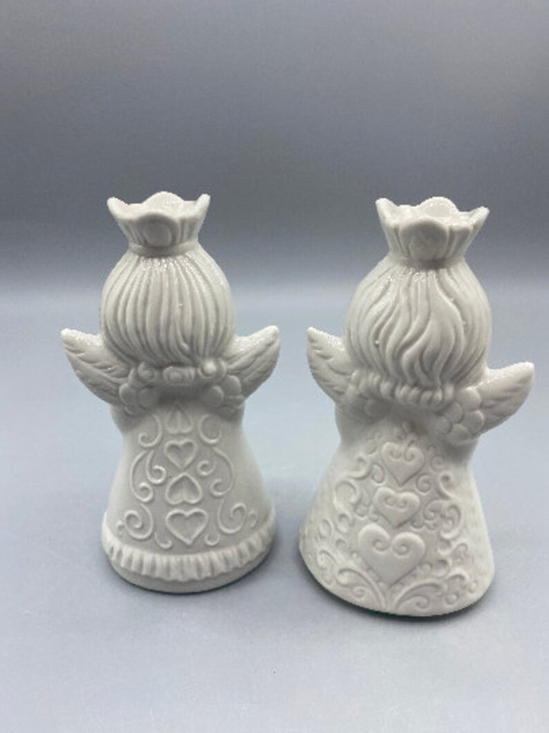 Dresden Angels Candlestick Holders White Choir Angels Etsy
