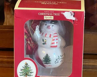 Spode Snowman Porcelain Christmas Tree Ornament