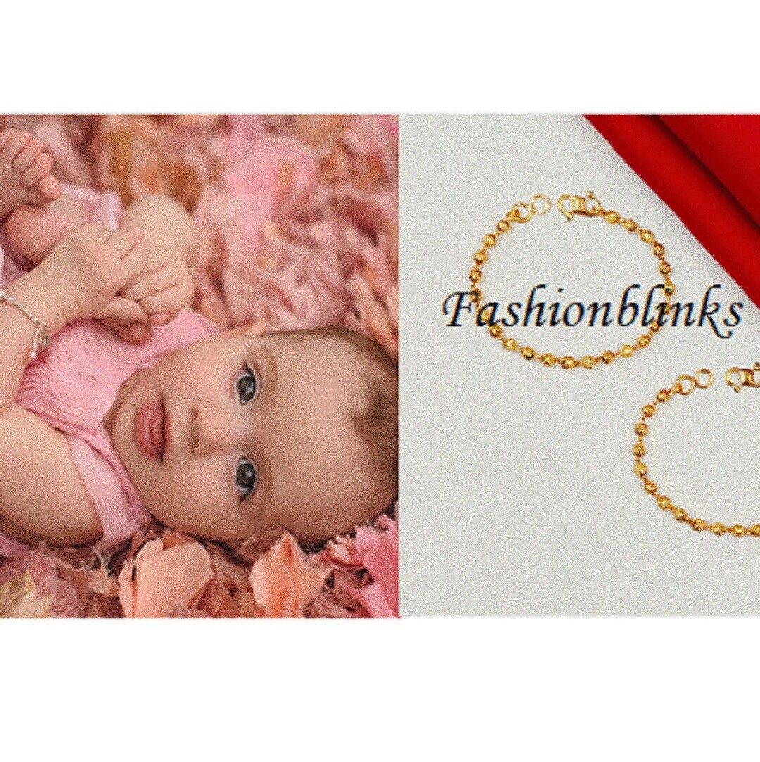 Gold Bracelet for Baby Girl Our Baby Boy Indian Bracelet Baby Etsy
