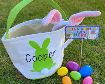 Personalised Easter basket | bag | egg hunting | Easter Bunny