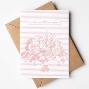 Floral Greeting Card, Bridal, Wedding, Birthday card