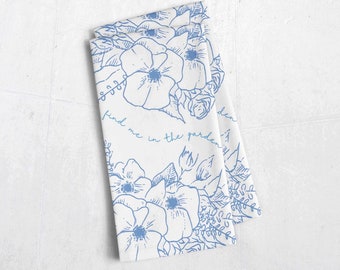 Garden tea towel | Floral tea towel | Kitchen dish towel | Flower kitchen decor | Mother’s day gift | Housewarming | Farmhouse