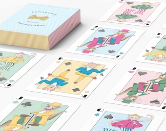 Dapper Cats Playing Cards© - Cartes de poker - Jeu de cartes à jouer - Cartes en lin - Cartes à jouer pour chats - Cadeaux