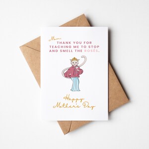 Mothers Day Card Mothers Day Gift from Daughter Thank you Mom Gift Funny Greeting Card image 3