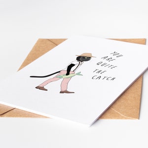 You are Quite the Catch Greeting Card Husband Birthday Card Wife Gift Fishing Gifts for Men Funny Greeting Card image 2