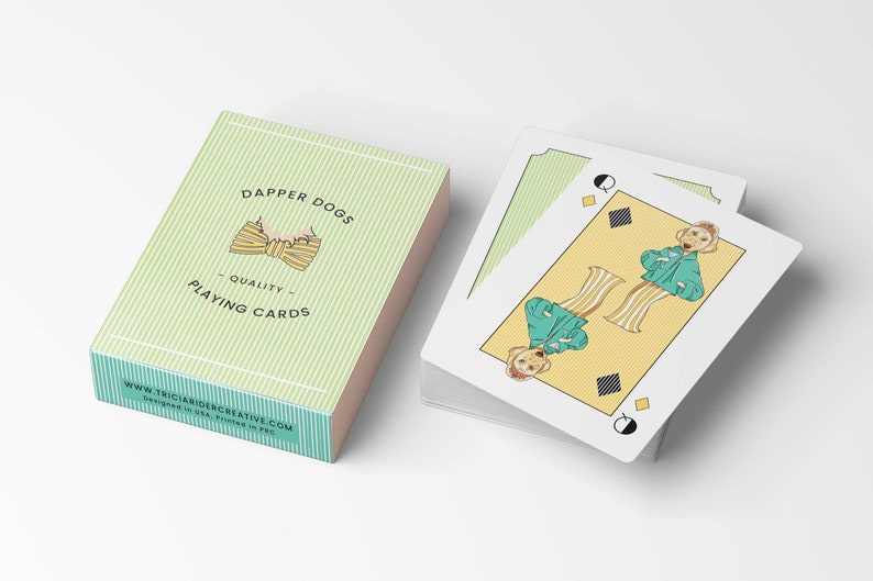 Dapper Dogs Playing Cards© Dog lover Playing Cards, Poker Cards with dog designs, dog cards for game nigh, gifts for pet lovers image 7
