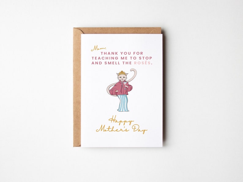 Mothers Day Card Mothers Day Gift from Daughter Thank you Mom Gift Funny Greeting Card image 1