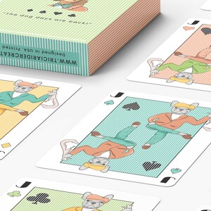 Dapper Dogs Playing Cards© Dog lover Playing Cards, Poker Cards with dog designs, dog cards for game nigh, gifts for pet lovers image 3