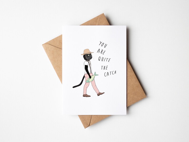 You are Quite the Catch Greeting Card Husband Birthday Card Wife Gift Fishing Gifts for Men Funny Greeting Card image 3