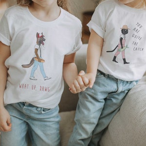 Cat Lover You Are Quite the Catch Toddler Graphic Tee Pet Lover Shirts Trendy Outfits for Kids Cute Pet Kids Tee image 2