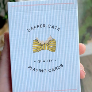 Dapper Cats Playing Cards© Cartes de poker Jeu de cartes à jouer Cartes en lin Cartes à jouer pour chats Cadeaux image 10