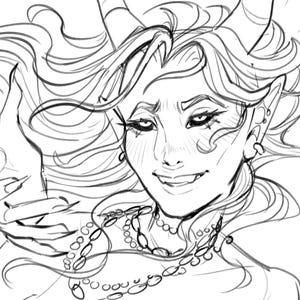 Commande de personnage d'esquisse, cadeau personnalisé, art personnalisé, commission Dnd, art fantastique, MMO, RPG, commission de personnage unique personnalisée