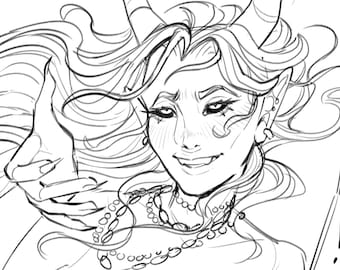 Sketch character commission, custom gift, custom art, Dnd commission, fantasy art, MMO, RPG, Custom single character commission