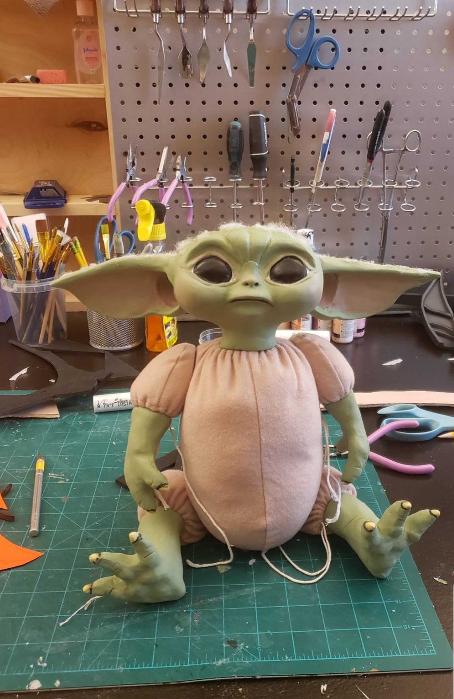 walking yoda doll
