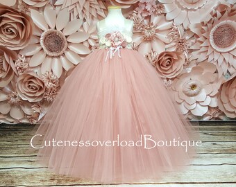 rose gold tutu dress