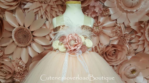 rose gold sequin tutu dress
