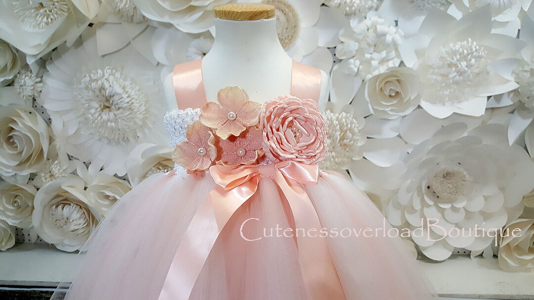 Blush Flower Girl Tutu Dressblush Tutu Dressblush Girl Etsy