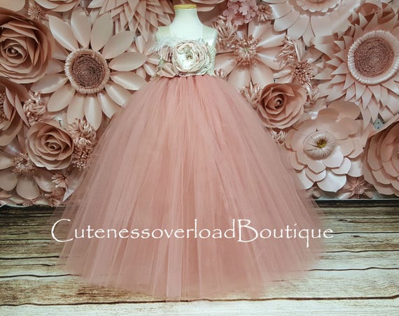rose gold tutu dress