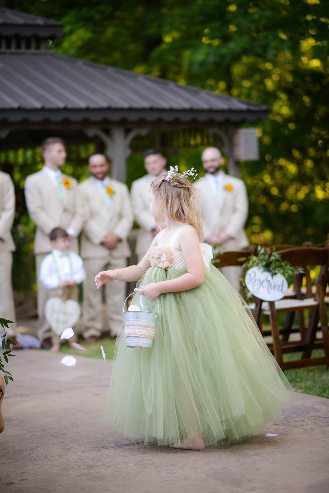 Sage Green Tutu Dresssage Green Flower Girl Tutu Dresssage Etsy