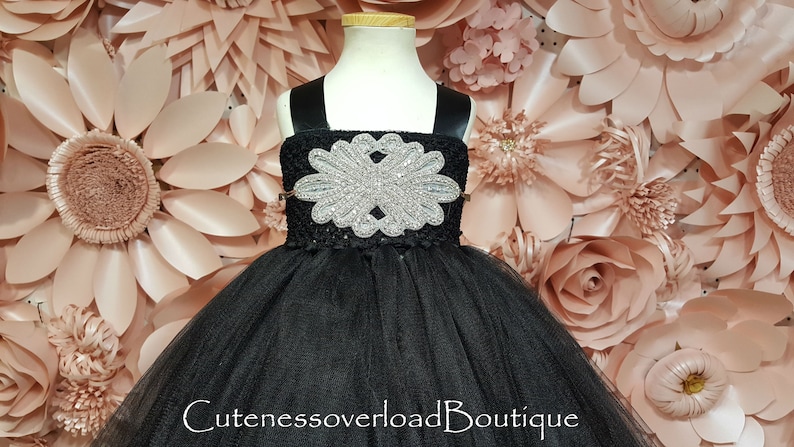 Black Girl Tutu-Black Tutu Dress-Black Flower Girl Tutu Dress-Black Wedding Tutu-Black Girl Tutu-Black Halloween Tutu-Black Wedding Tutu
