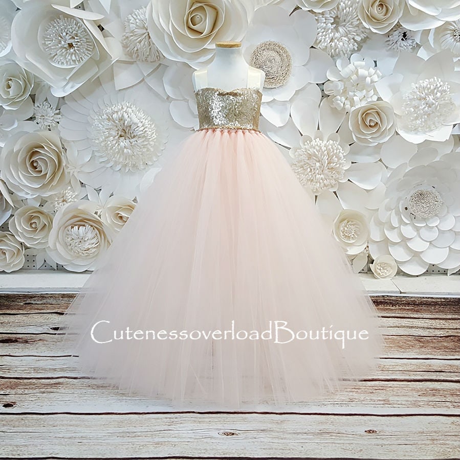 Blush Pink Flower Girl Tutu Dressblush Tutu Dressblush Etsy