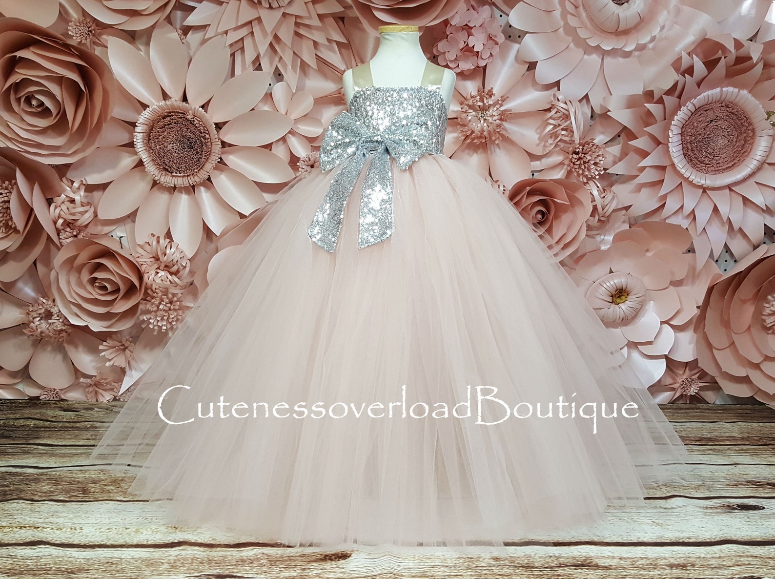 Blush Flower Girl Tutu Dressblush Wedding Dressblush Etsy