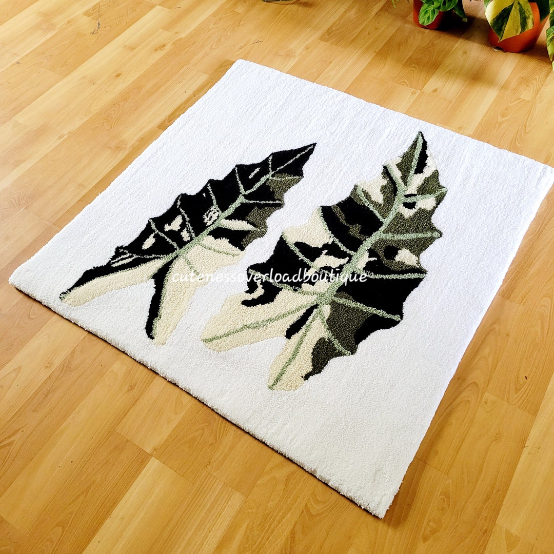 Variegated Alocasia Frydex Leaf Rug. - Etsy