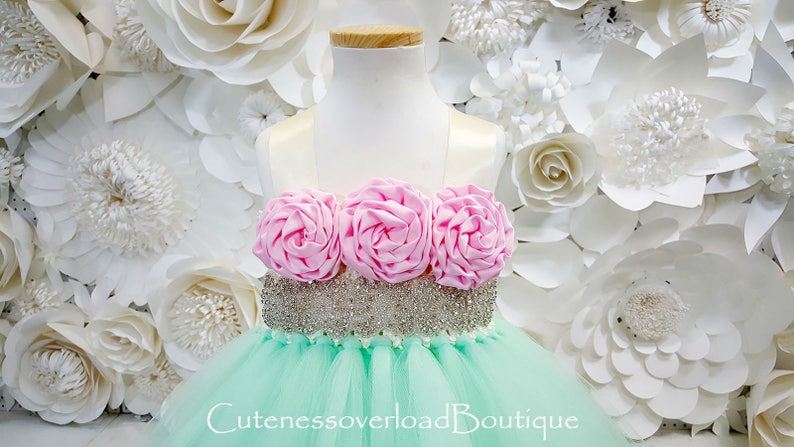 Mint Flower Girl Tutu Dress-Mint Tutu Dress-Mint Dress.Mint Bride Dress-Mint Tutu-Mint Wedding Tutu Dress-Birthday Tutu.
