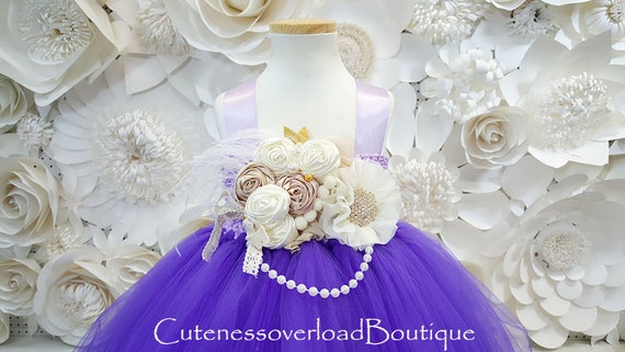 regency purple flower girl dresses