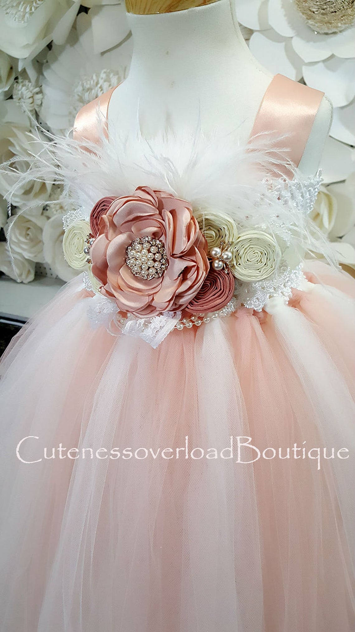 Blush Flower Girl Tutu Dressblush Tutu Dressblush Girl Etsy