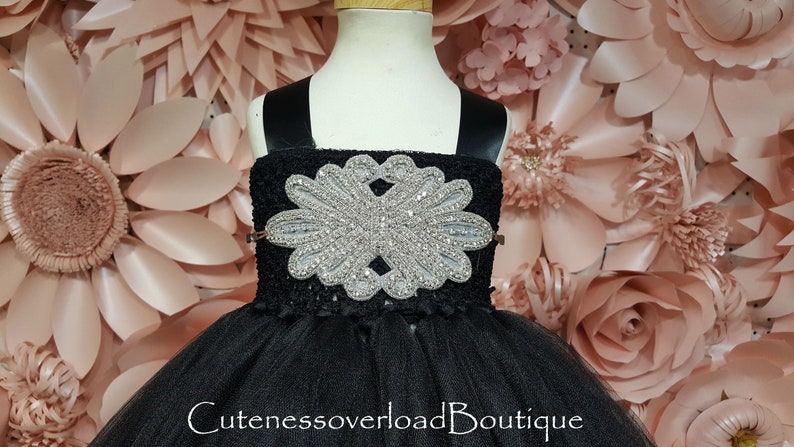 Black Girl Tutu-Black Tutu Dress-Black Flower Girl Tutu Dress-Black Wedding Tutu-Black Girl Tutu-Black Halloween Tutu-Black Wedding Tutu