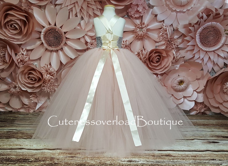 Blush Flower Girl Tutu Dressblush Wedding Dressblush Etsy