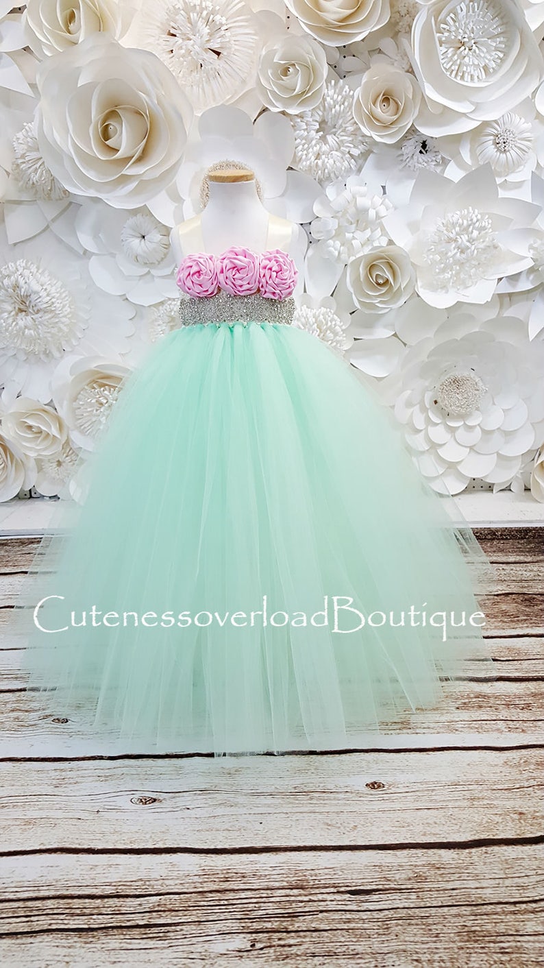 Mint Flower Girl Tutu Dress-Mint Tutu Dress-Mint Dress.Mint Bride Dress-Mint Tutu-Mint Wedding Tutu Dress-Birthday Tutu.