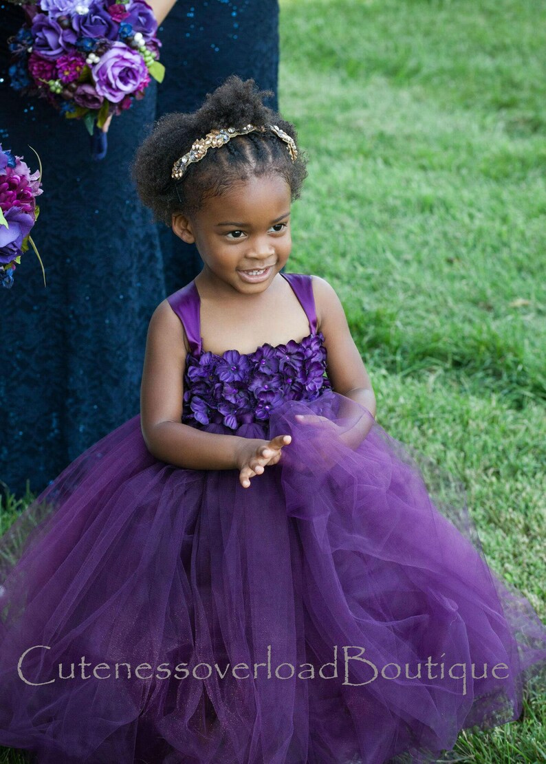 Eggplant Flower Girl Tutu Dress-eggplant Tutu Dress-eggplant | Etsy