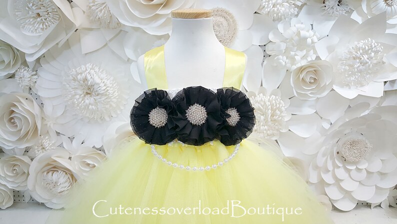 Yellow Flower Girl Tutu Dress-Yellow Tutu Dress-Yellow Dress-Yellow Tutu-Yellow Birthday Tutu-Yellow Bride Dress.