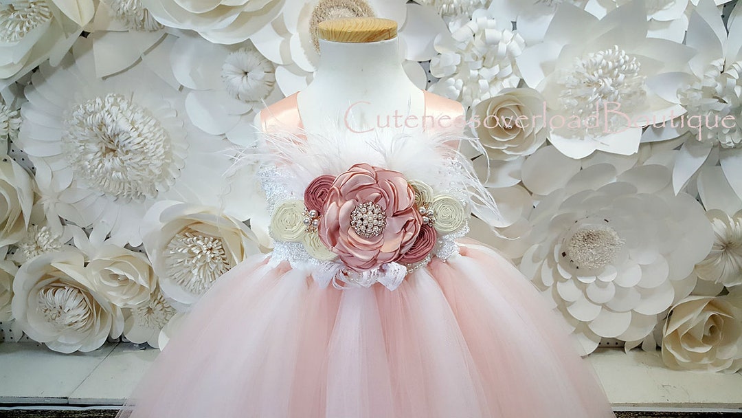 Blush Flower Girl Tutu Dressblush Tutu Dressblush Girl Etsy