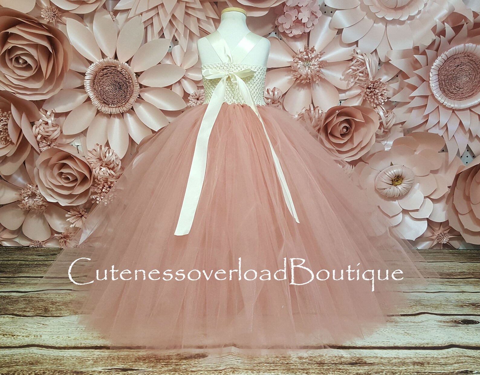 Rose Gold Flower Girl Dressrose Gold Bride Tuturose Gold Etsy