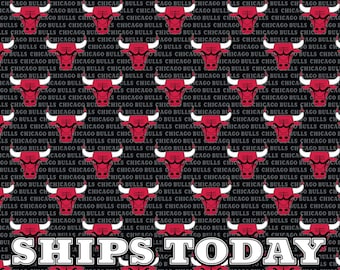 100/% Cotton Fabric Quilt Prints 02 Chicago Bulls Boxed Up s 54 Wide
