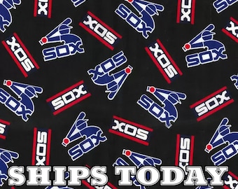 Chicago White Sox Cooperstown 100% Cotton Fabric Fat Quarter, By The Yard, Quilting, Pillowcases, Crafts, Kitchen, Face Masks SHIPS TODAY