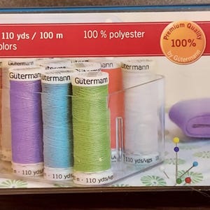 Gutermann All Purpose Thread Sew-All 110 Yards Sew All Purpose Thread - Ships Today - 100% Polyester Sewing Thread Spool - Face Mask Thread